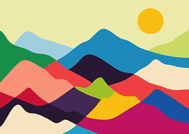 Multicolor mountains