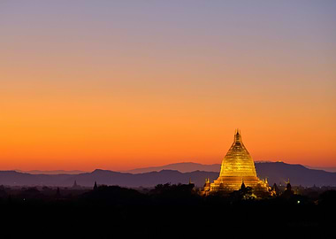 Old Bagan Temple Sunset