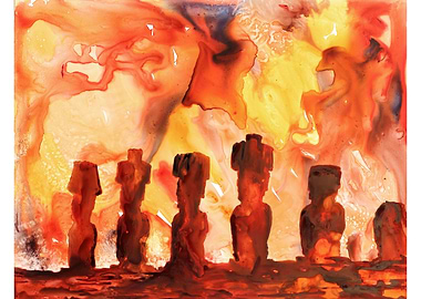 Easter Island Chile art