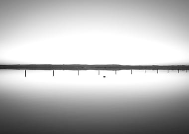 Black and white landscape