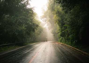 Holy light on the truck