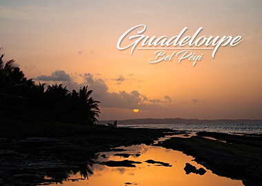 Sunset in guadeloupe