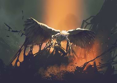 Resurrection of wings man