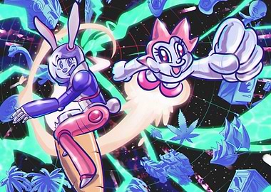 Retro Anime Space Trip