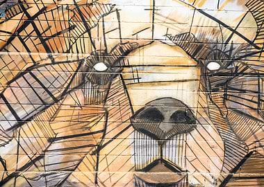 Bear Wall Art Abstraction