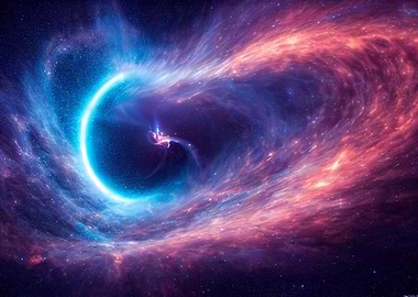 Blue and orange nebula