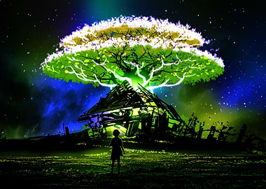 glowing tree of live