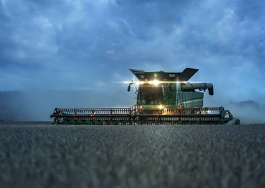 Dramatic Combine Harvester