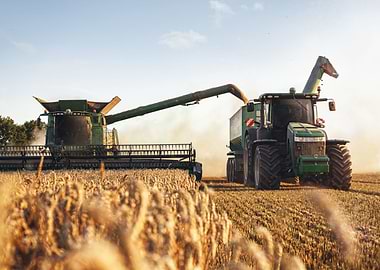 Tractor and Combine