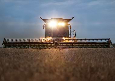 Front Of Combine Harvester