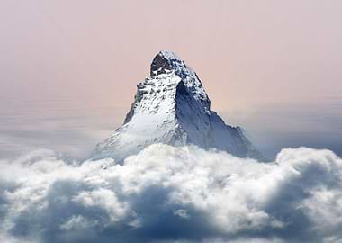 Mountain Peak above clouds
