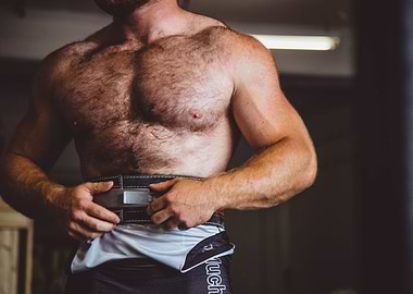 Weight lifters in training