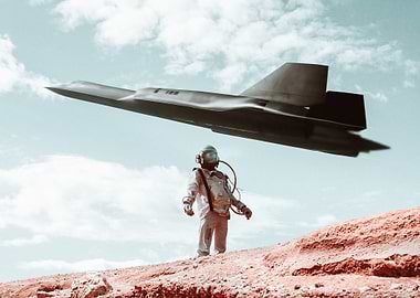 the astronaut and the jet