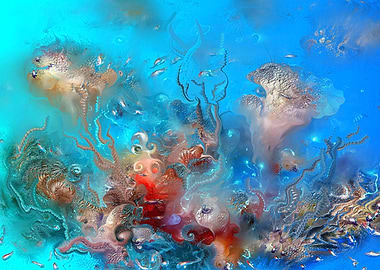 Coral Reef Blue Water