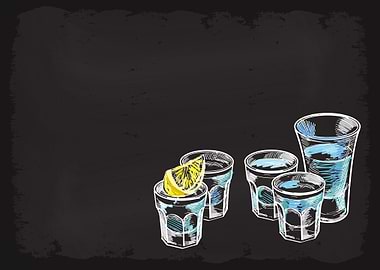 Shot Menu Alcohol Vodka