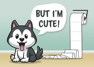 Funny Bathroom Messy Dog 3