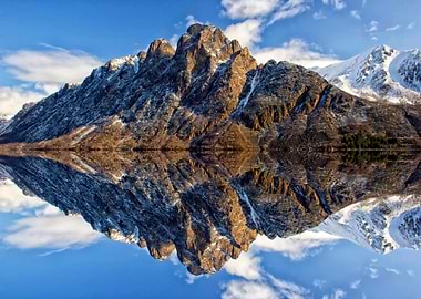Snowy Mountains at Lake