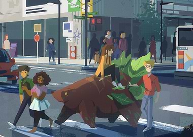 Walking with a creature