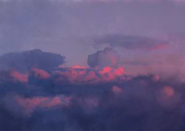 Sunset above the sky