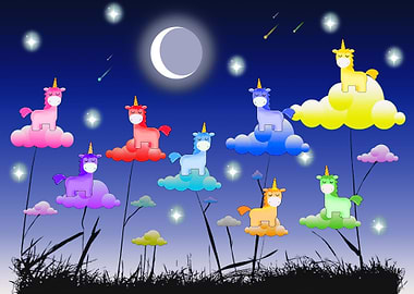 Colorful Fantasy Unicorns