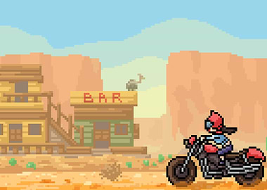Pixel art desert wild west