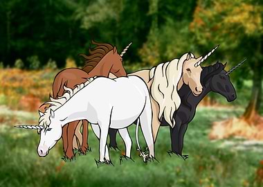 Unicorns in a Meadow