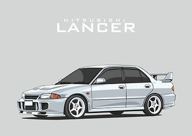 mitsubishi lancer white