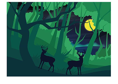 The deer silhouette