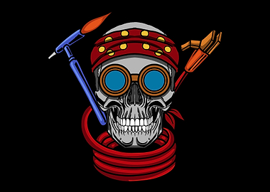 Welding Welder Skull