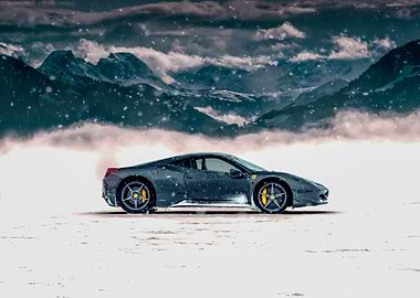 Drag race in snow