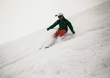 Skier on a downward trend