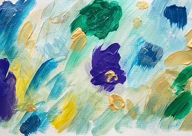 Flat lay acrylic paint