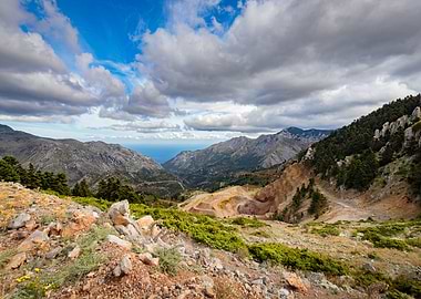 Rocky mountains in Greece