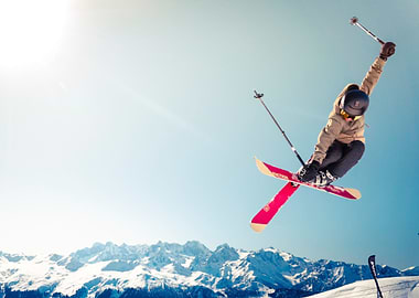 Flight of a skier