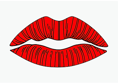 Lips illustration black re