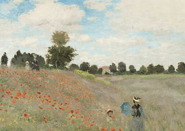 Poppy Field Claude Monet