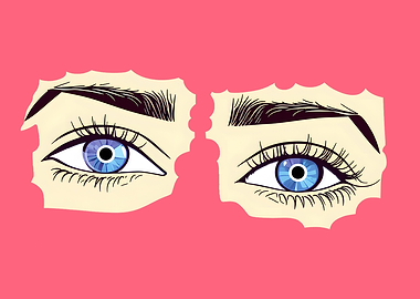 Eyes female cutout posteri