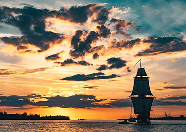 Sailing into the sunset