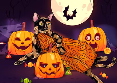 Midnight Pumpkin Cat