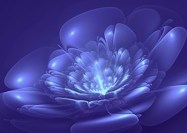 abstract Blue Flower
