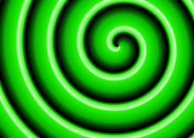 abstract green spiral