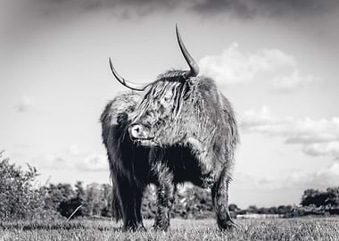 Highlander cow posing