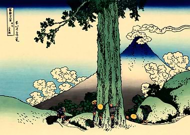 Ukiyo e Hokusai Fuji View