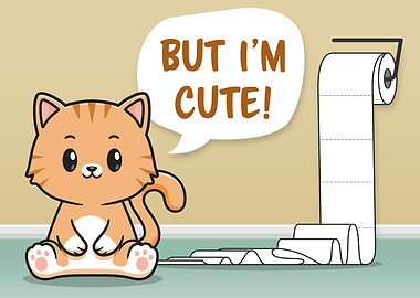 Funny Messy Cat Bathroom 2