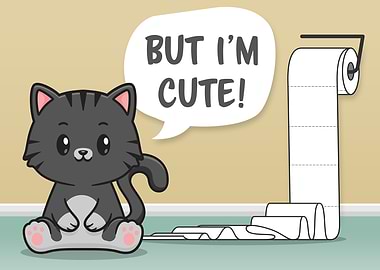 Funny Messy Cat Bathroom 3