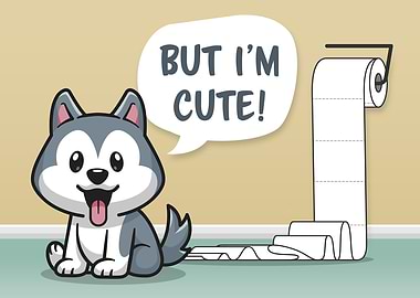 Funny Messy Dog Bathroom 1