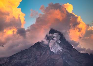 Clouds and Mountain Peaks