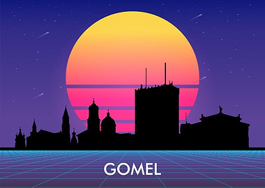 gomel vaporwave cityscape