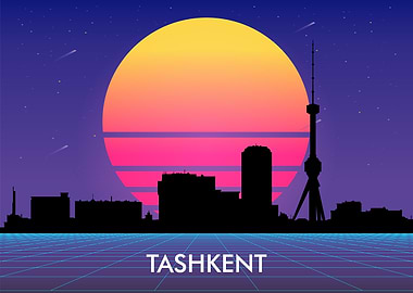 Tashkent vaporwave city