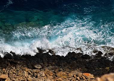 Waves in Karpathos Greece